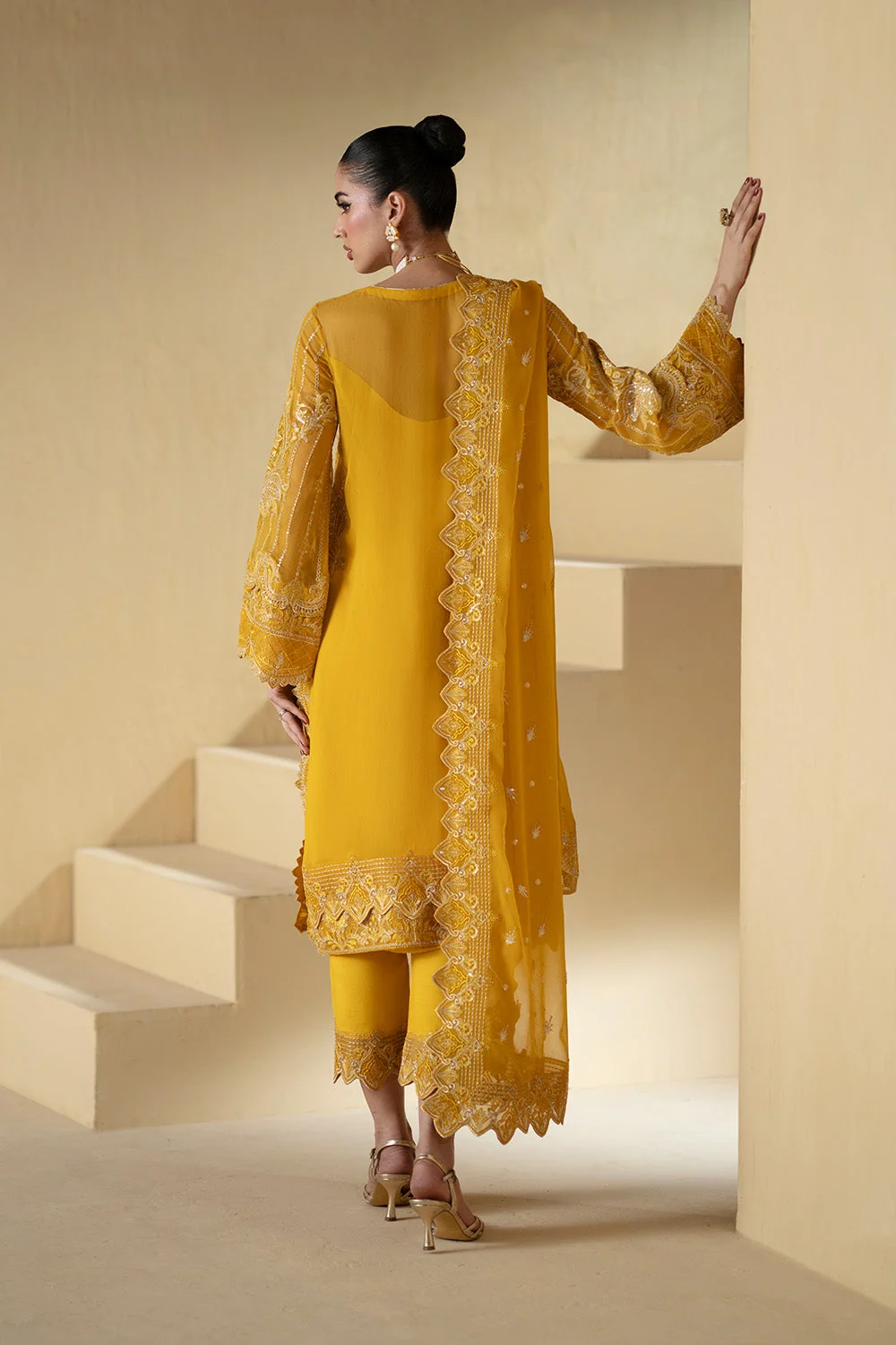 3 Piece Embroiderd Chiffon ANIPPE - FSU5660 - Image 3