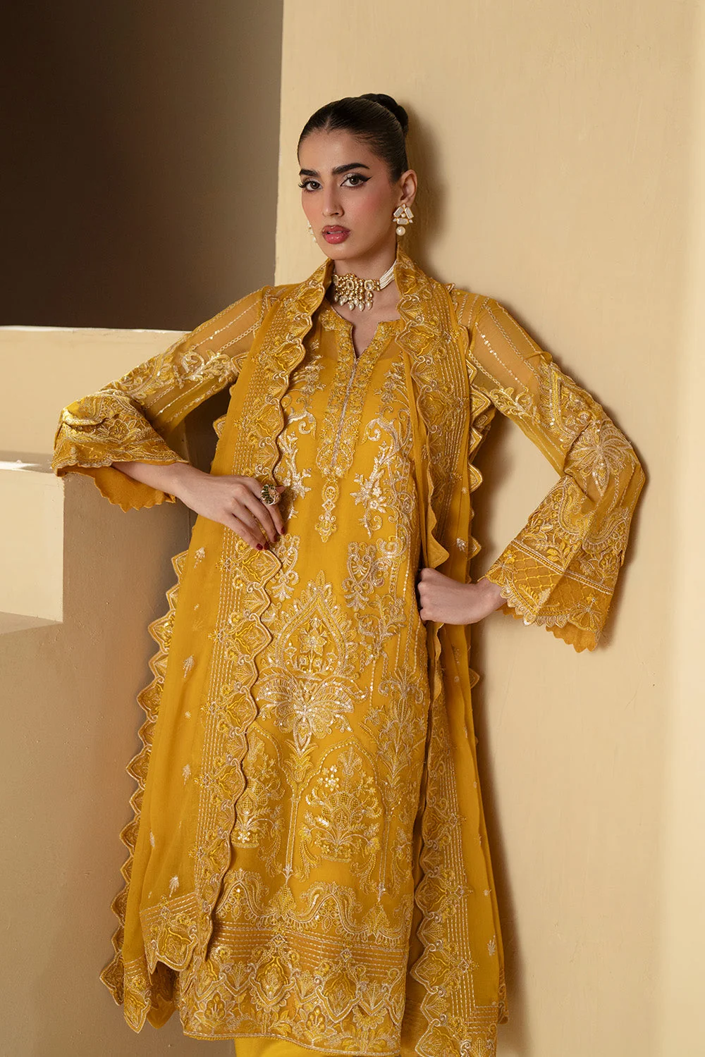 3 Piece Embroiderd Chiffon ANIPPE - FSU5660 - Image 4
