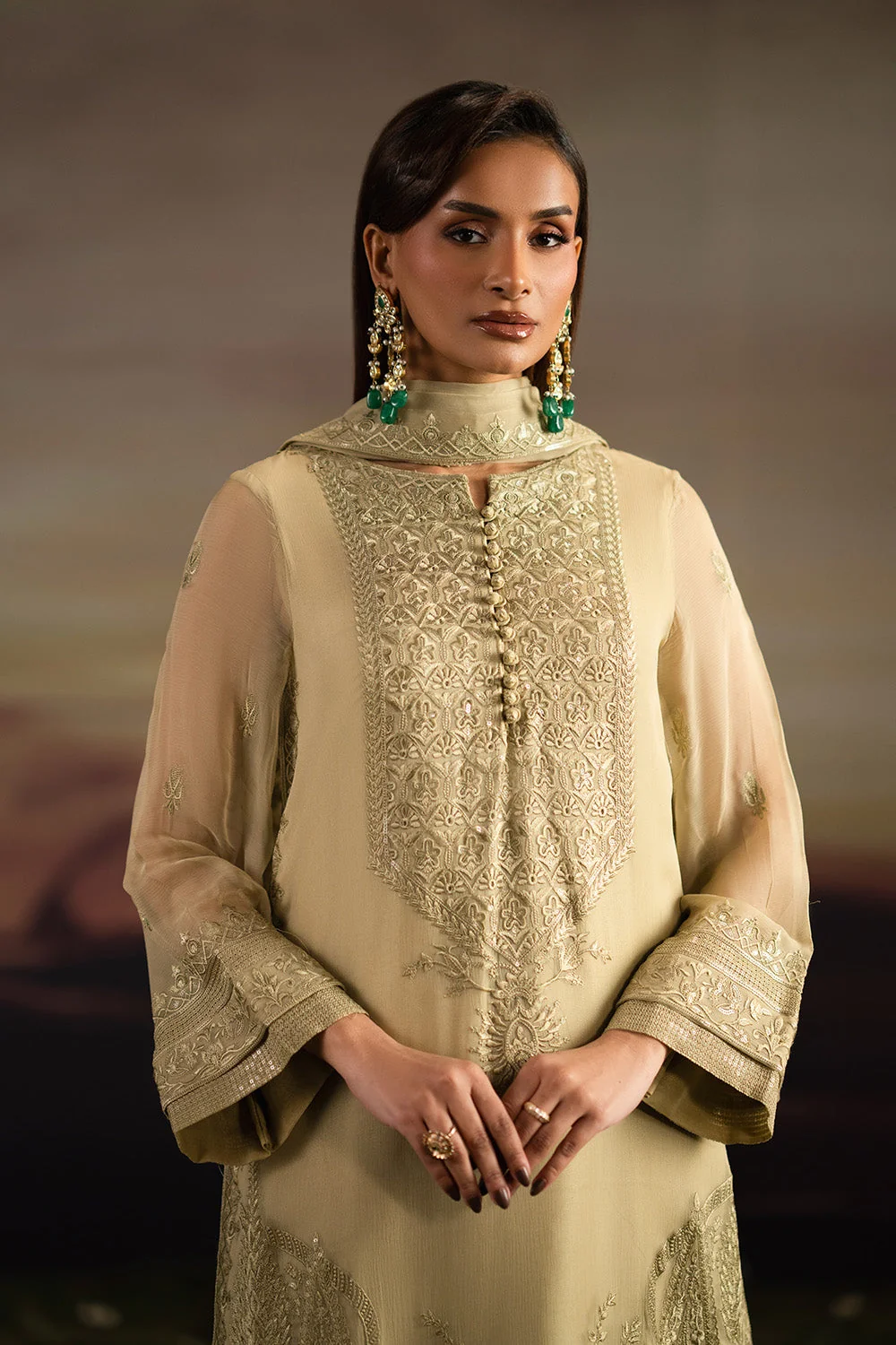 3-Piece-Embroiderd-Chiffon ISHA - FWU5701 - Image 2