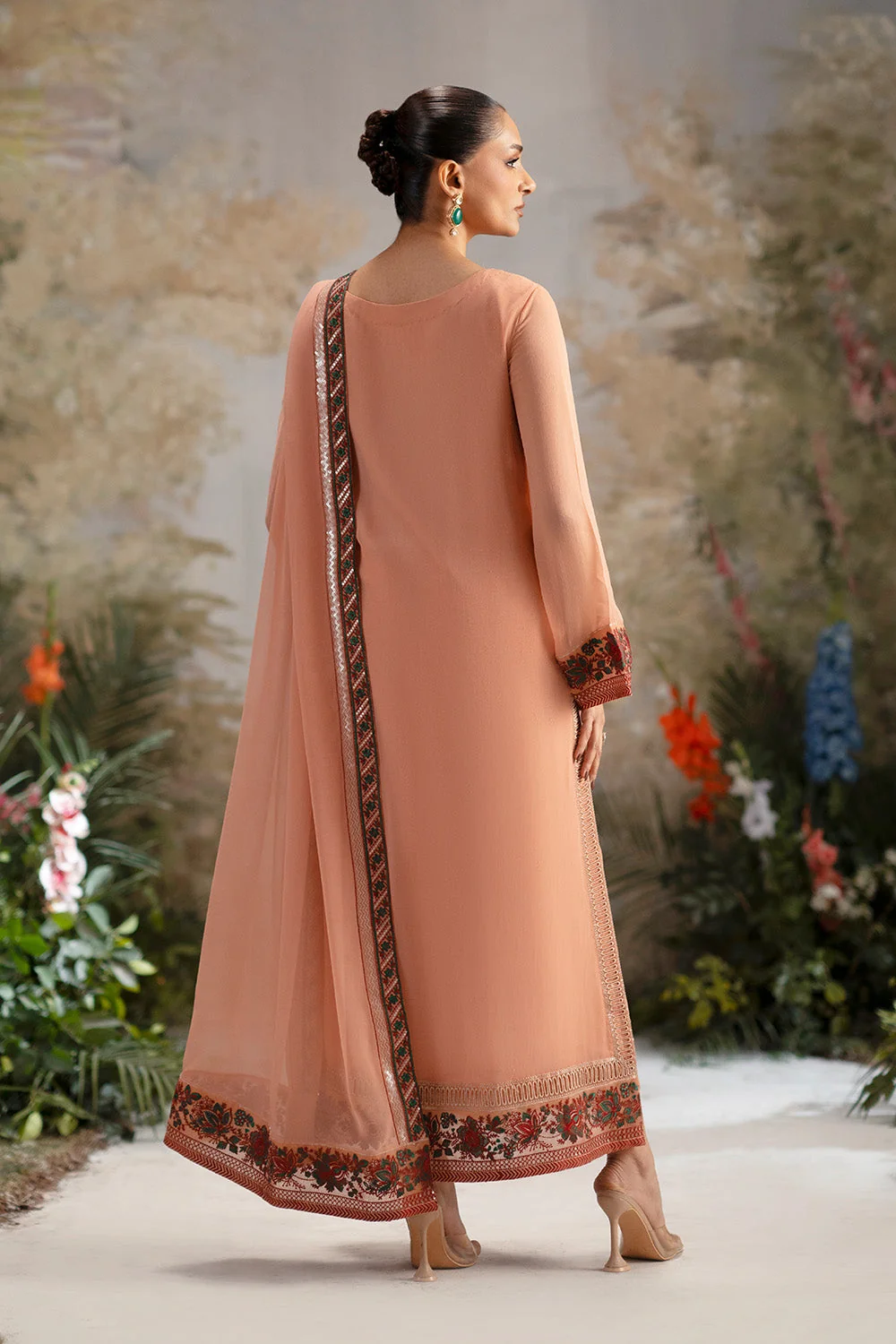 3-Piece-Embroiderd-Chiffon OMISHA - FWU5697 - Image 5