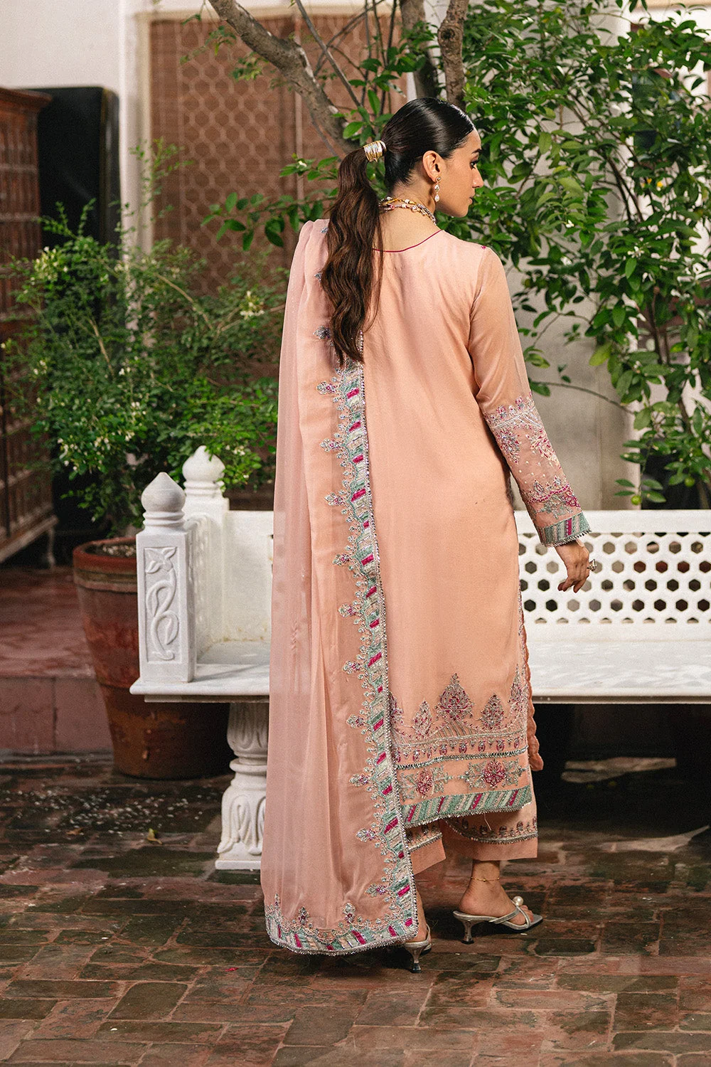 3 Piece Embroidered Chiffon ANYA - FSU5659 - Image 3